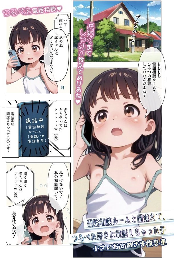 電話相談ルームと間違えてつるぺた好きに電話しちゃった子（単話） エロ画像 001