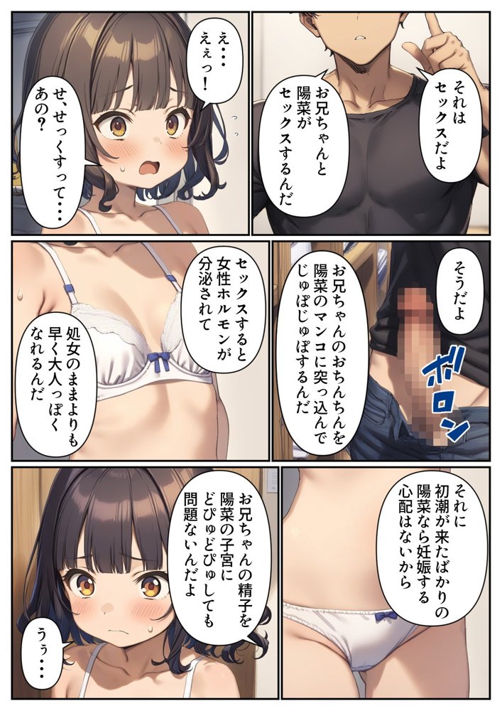 妹のブラを選ぶ。そしてセックスをする。 エロ同人誌画像 016