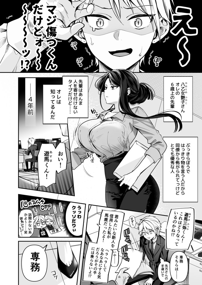 デカ女上司と元チャラ男の後輩くん ＃1【まろ茶庵】 エロ同人誌画像 003