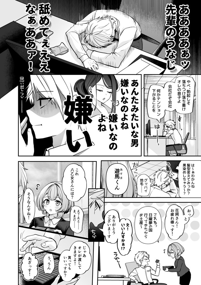 デカ女上司と元チャラ男の後輩くん ＃1【まろ茶庵】 エロ同人誌画像 009