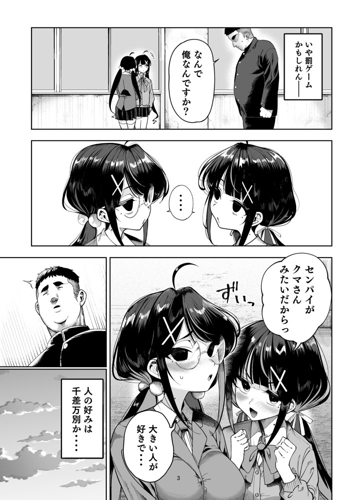 双子メス◯キ 熊系ちんぽをいただく【カマボコ工房】 エロ同人誌画像 004