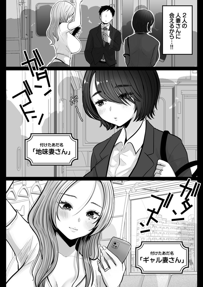 地味妻さんとギャル妻さん、人妻鉄道昇り行（イ）き【鼠の母】 エロ同人誌画像 004