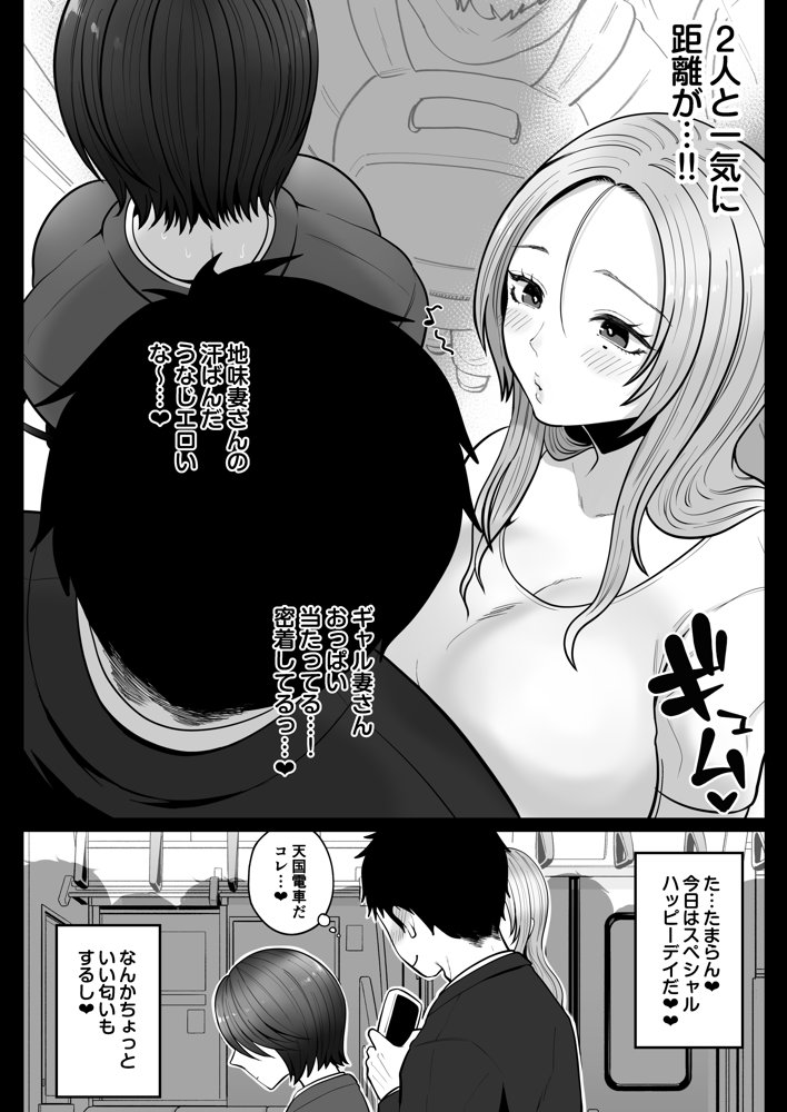 地味妻さんとギャル妻さん、人妻鉄道昇り行（イ）き【鼠の母】 エロ同人誌画像 009