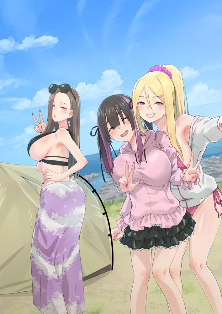ぎゃるキャンv〜ヤリサーの美女3人とエロ目的で海へ行く話〜【TJ_studio】 エロ同人誌画像 026